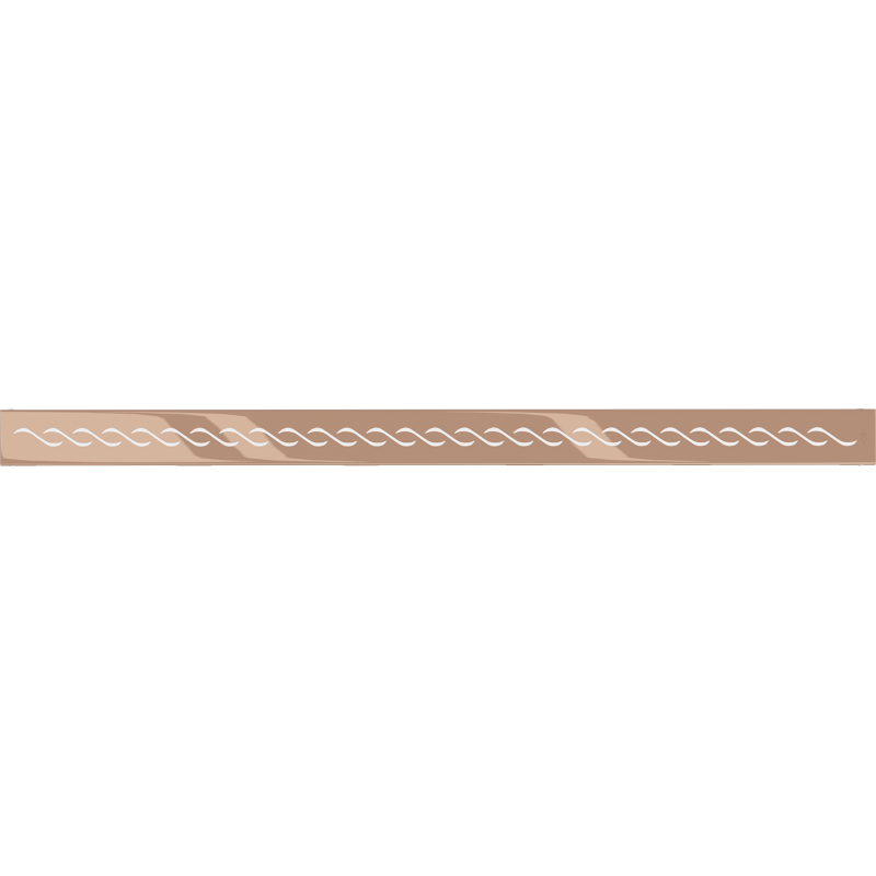 Mexen Flat M18 maskownica do odpływu liniowego 90 cm, różowe złoto - 1623090