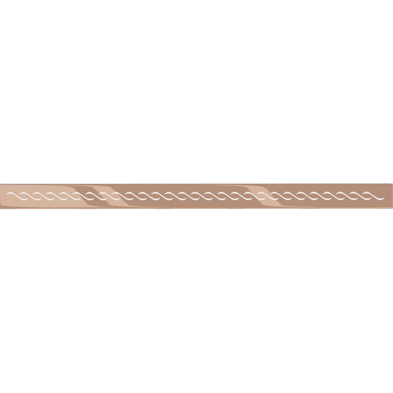Mexen Flat M18 maskownica do odpływu liniowego 100 cm, różowe złoto - 1623100