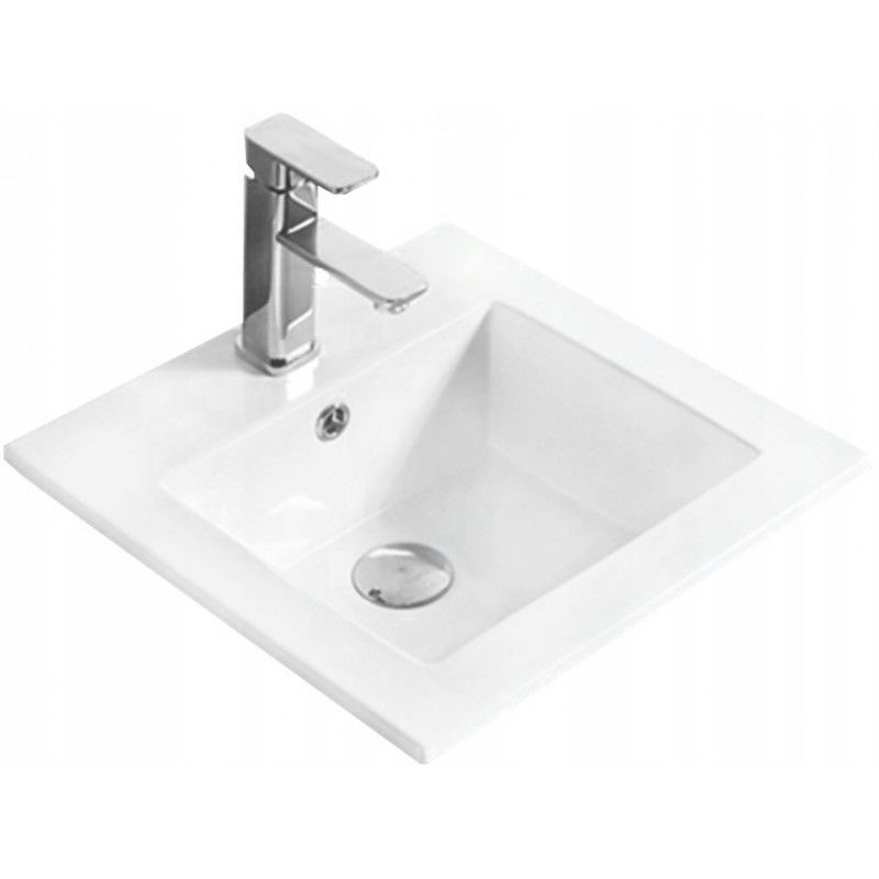 Mexen Stella lavabo empotrado en encimera 41 x 41 cm, blanco - 25454100