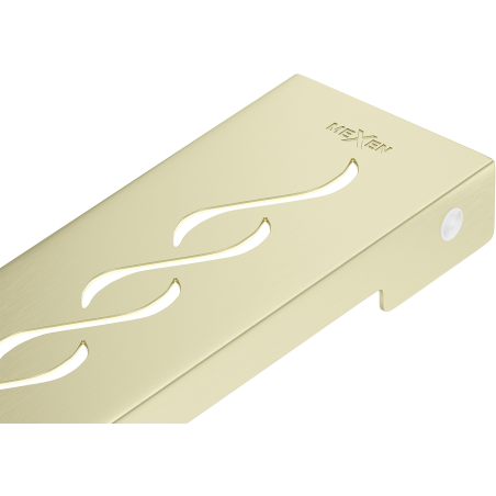 Mexen Flat M18 cubierta para desagüe lineal 90 cm, dorado cepillado - 1A23090