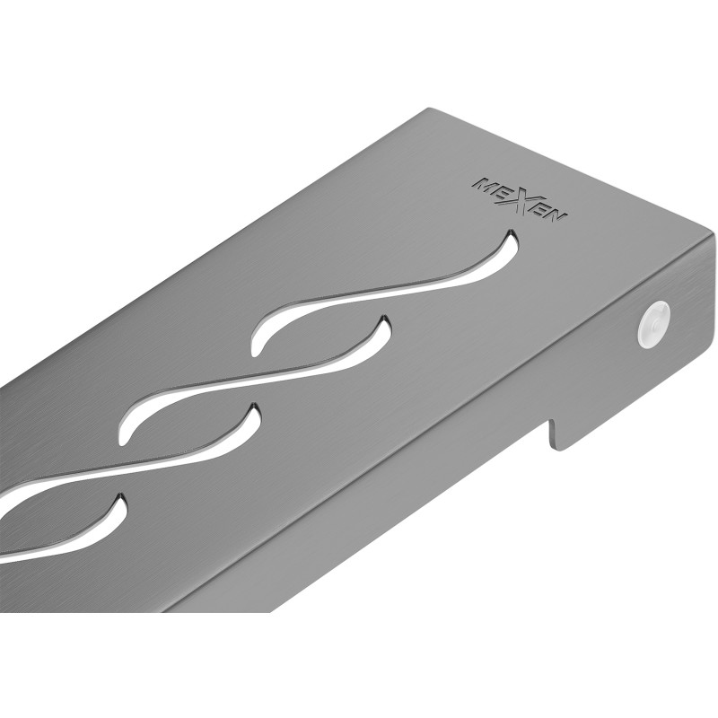 Mexen Flat Masque de drainage linéaire M18 100 cm, gris arme brossé - 1E23100