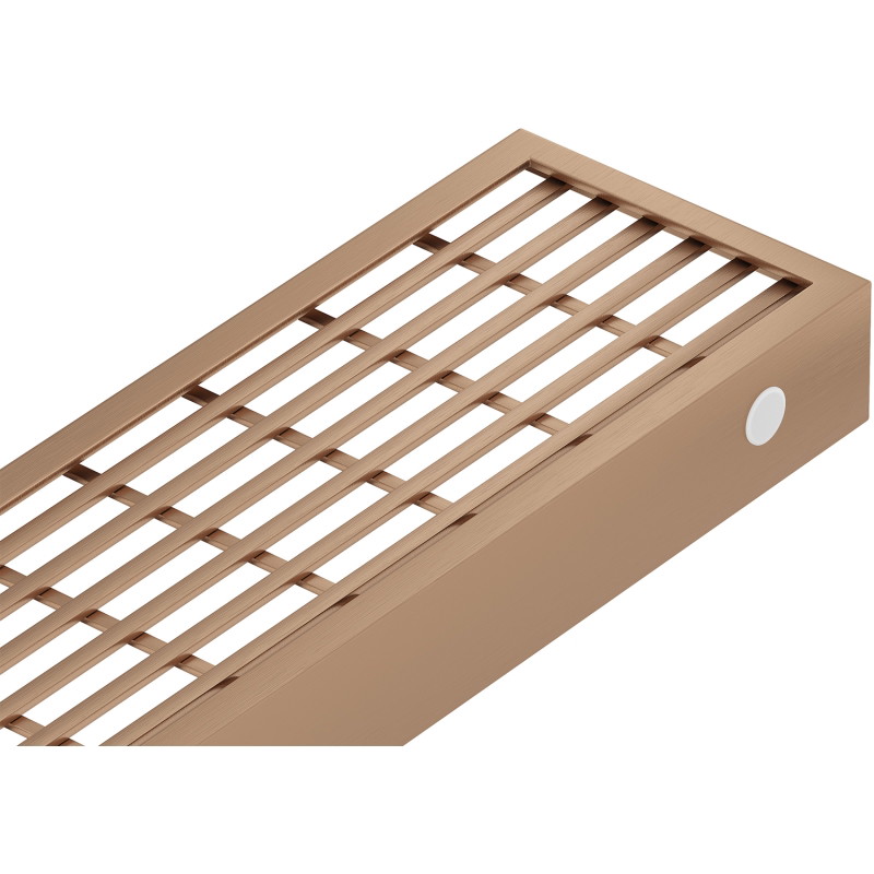 Mexen Flat M33 cache pour caniveau linéaire 80 cm, cuivre brossé - 1C33080