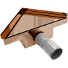 Mexen Flat-T M13 triangular floor drain 20 x 20 cm, rose gold - 1610320