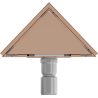 Mexen Flat-T M13 triangular floor drain 20 x 20 cm, rose gold - 1610320