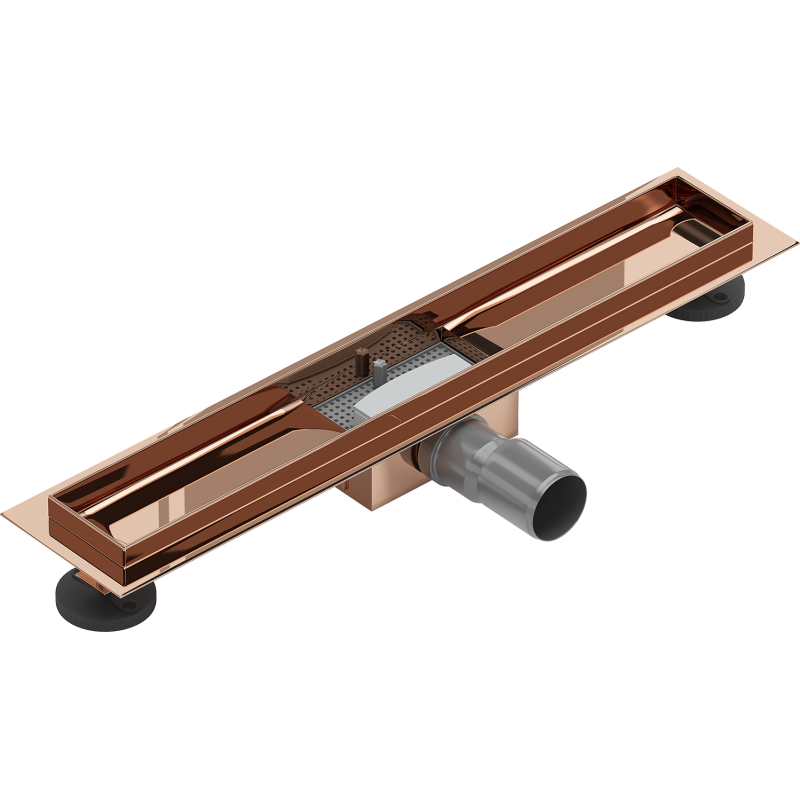 Mexen Flat linear drain body 50 cm, rose gold - 1615050