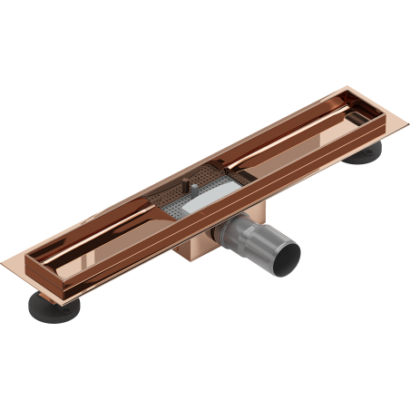 Mexen Flat kropp för linjär avlopp 50 cm, roséguld - 1615050