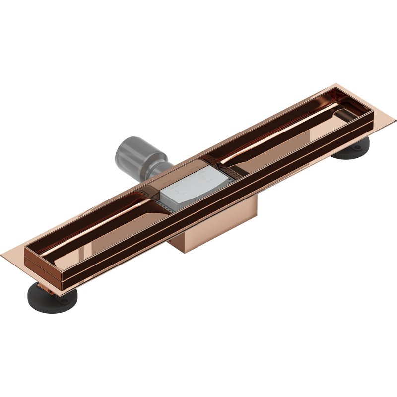 Mexen Flat joondoksi äravoolukanali korpus 50 cm, roosa kuld - 1615050