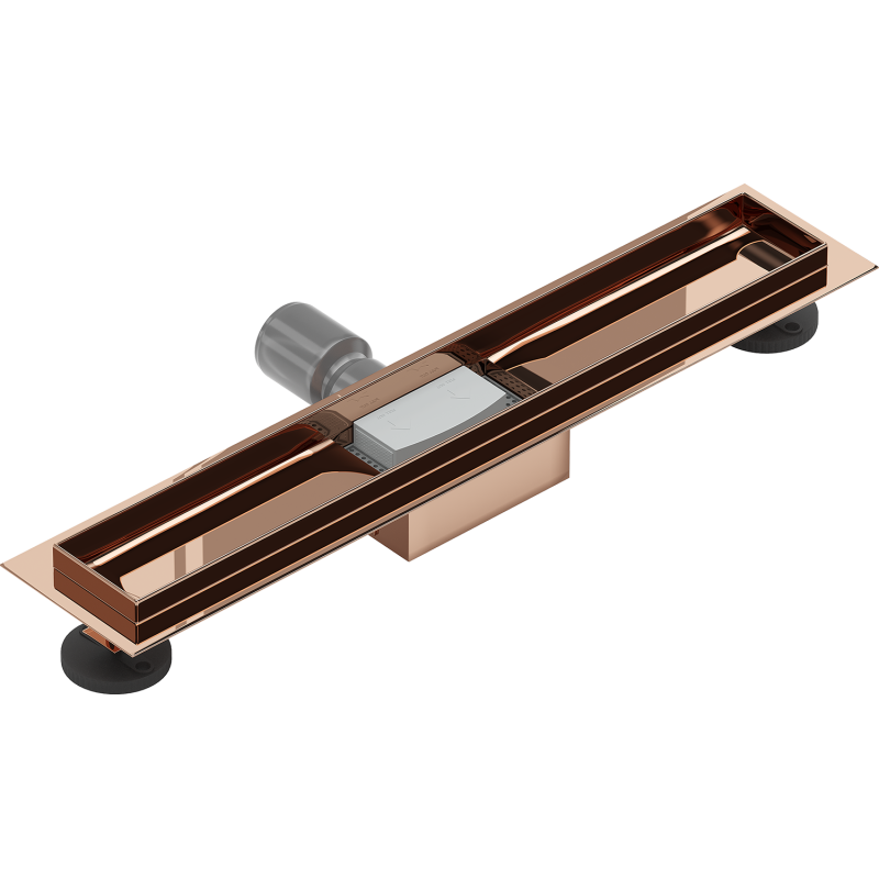 Mexen Flat linear drain body 50 cm, rose gold - 1615050