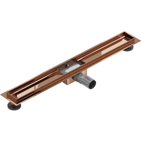 Mexen Flat korpuss lineārajai notekai 80 cm, rozā zelts - 1615080