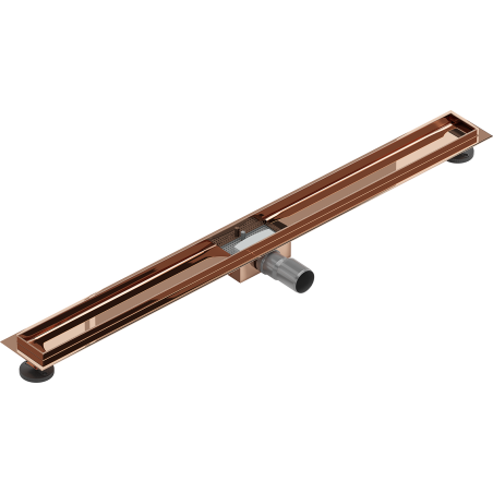 Mexen Flat 90 cm pikkune äravoolukorpus, roosa kuld - 1615090
