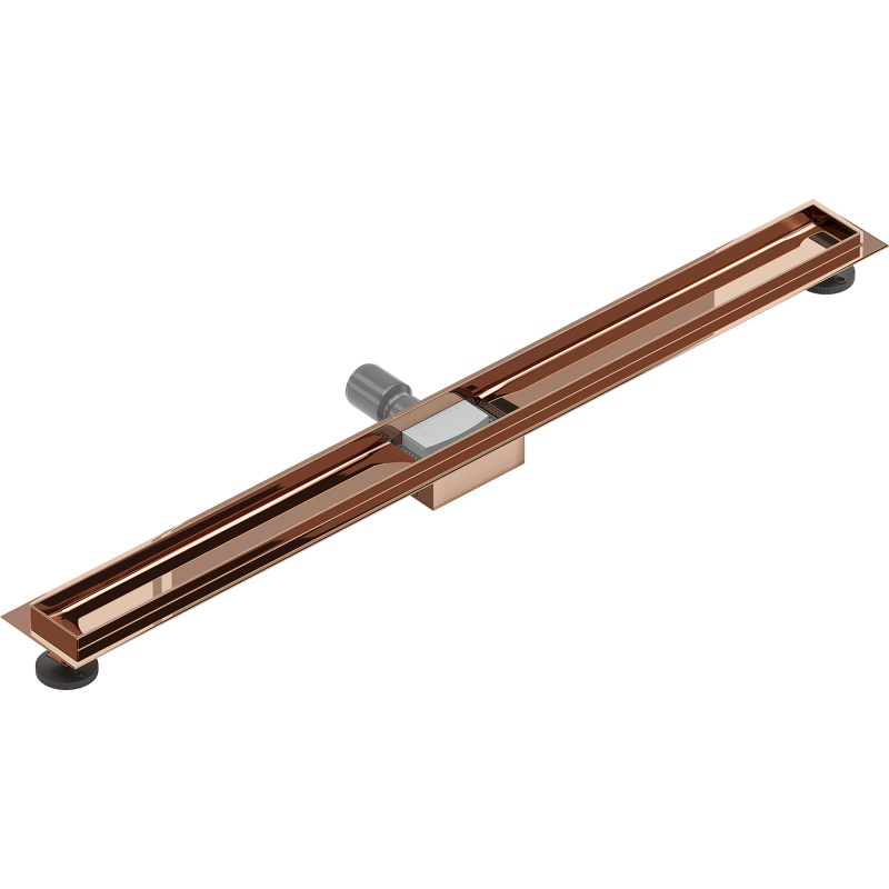 Mexen Flat linear drain body 90 cm, rose gold - 1615090