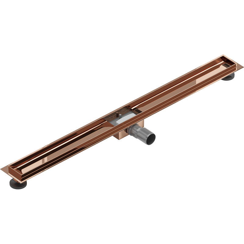 Mexen Flat korpus do odpływu liniowego 100 cm, różowe złoto - 1615100