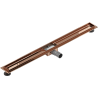 Mexen Flat 100 cm joonduse äravoolukorpus, roosa kuld - 1615100