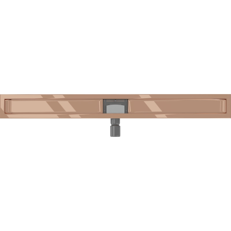 Mexen Flat 100 cm joonduse äravoolukorpus, roosa kuld - 1615100
