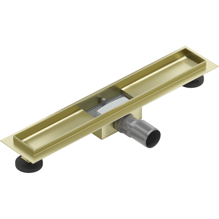 Mexen Flat kropp för linjeavlopp 50 cm, borstad guld - 1A15050