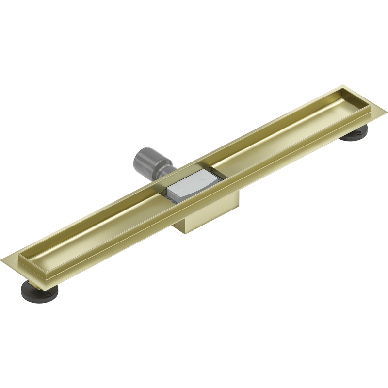 Mexen Flat linear drain body 70 cm, brushed gold - 1A15070