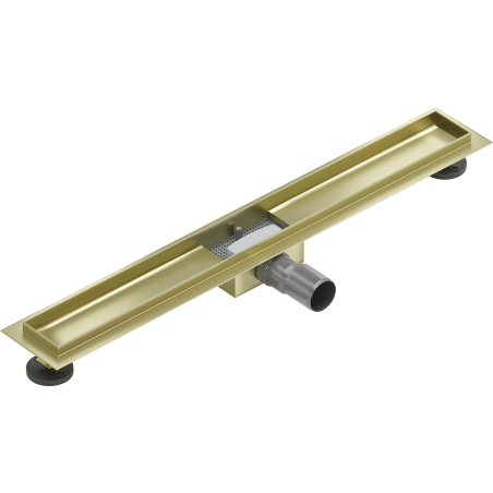 Mexen Flat linear drain body 80 cm, brushed gold - 1A15080