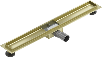 Mexen Flat corpo para drenagem linear 80 cm, dourado escovado - 1A15080