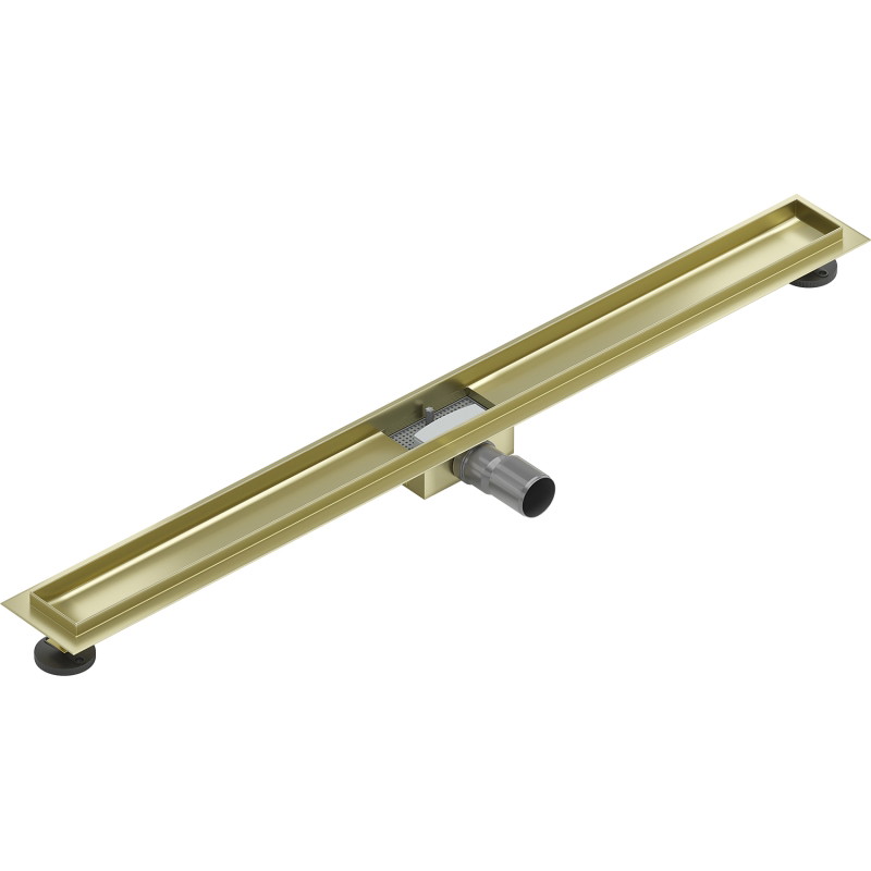 Mexen Flat 100 cm joonkanalisüsteemi korpus, harjatud kuldne - 1A15100