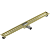 Mexen Flat linear drain body 100 cm, brushed gold - 1A15100
