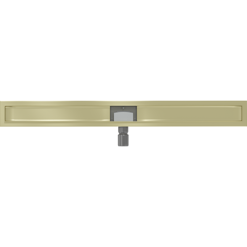 Mexen Flat linear drain body 100 cm, brushed gold - 1A15100