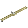 Mexen Flat linear drain body 100 cm, brushed gold - 1A15100