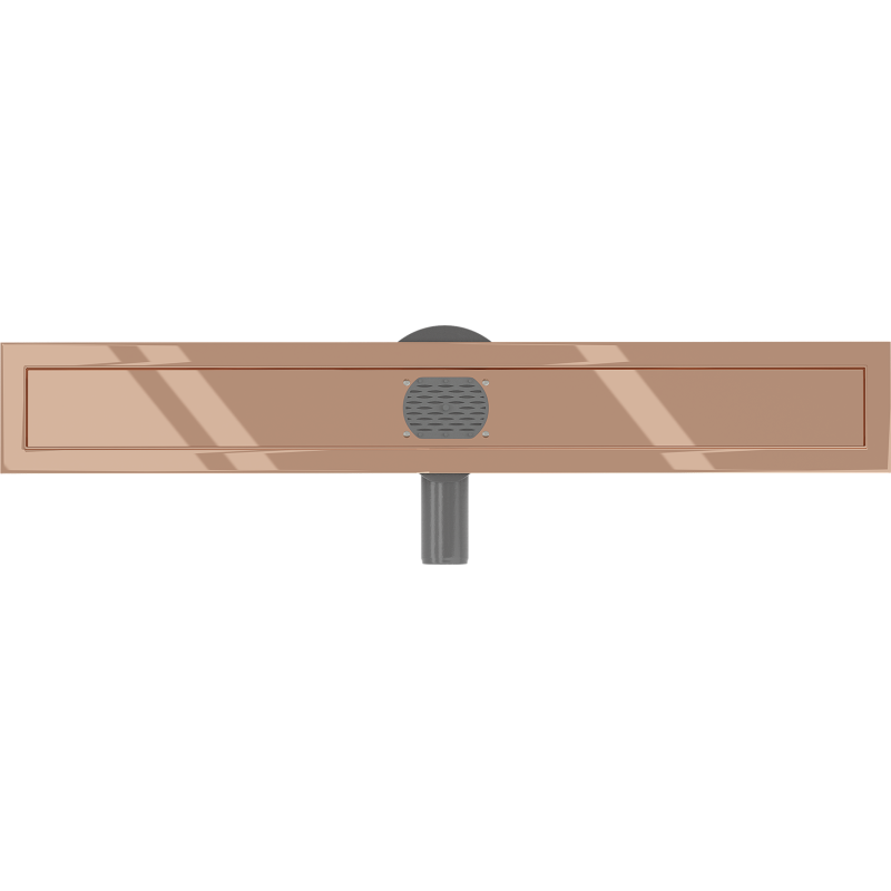 Mexen Flat 360° lineare Ablaufbasis, drehbar, 50 cm, Roségold - 1640050