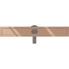 Mexen Flat 360° pööratav 50 cm pikkune lineaarse äravoolu korpus, roosakaskuldne - 1640050