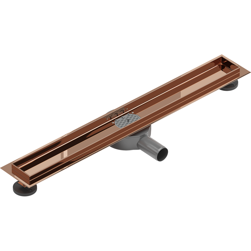 Mexen Flat 360° rotating linear drain body 60 cm, rose gold - 1640060