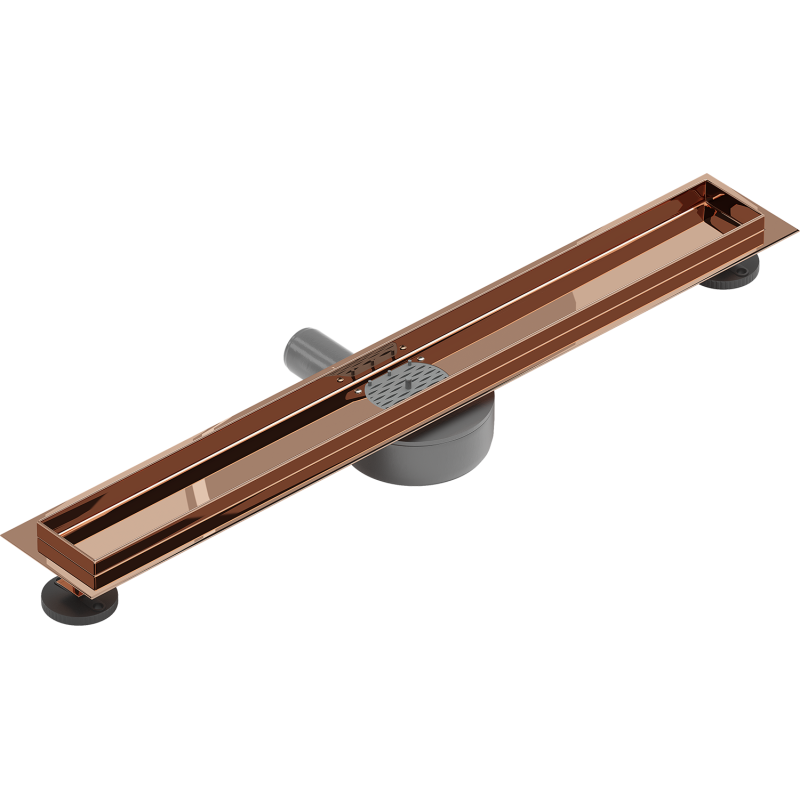 Mexen Flat 360° rotating linear drain body 70 cm, rose gold - 1640070