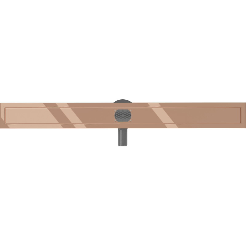 Mexen Flat 360° pöörlev renntrapi korpus 80 cm, roosa kuld - 1640090