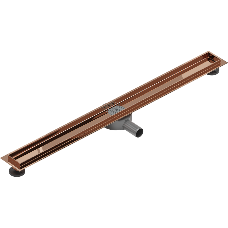 Mexen Flat 360° corps de drainage linéaire rotatif 80 cm, or rose - 1640090
