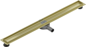 Mexen Flat 360° rotatable linear drain body 80 cm, brushed gold - 1A40080