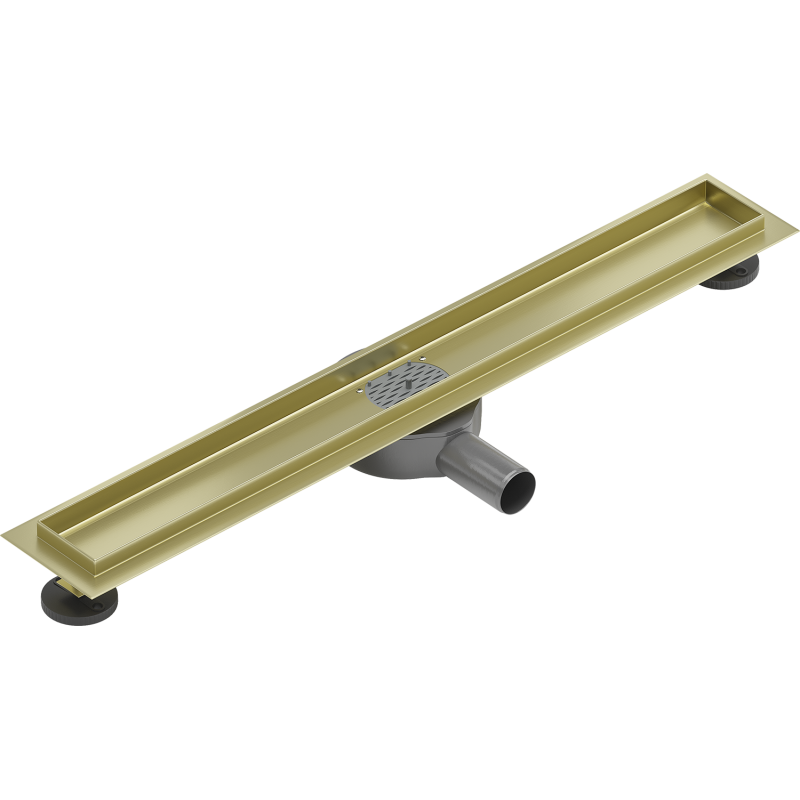 Mexen Flat 360° Gehäuse für drehbaren Linienablauf 50 cm, gebürstet Gold - 1A40050