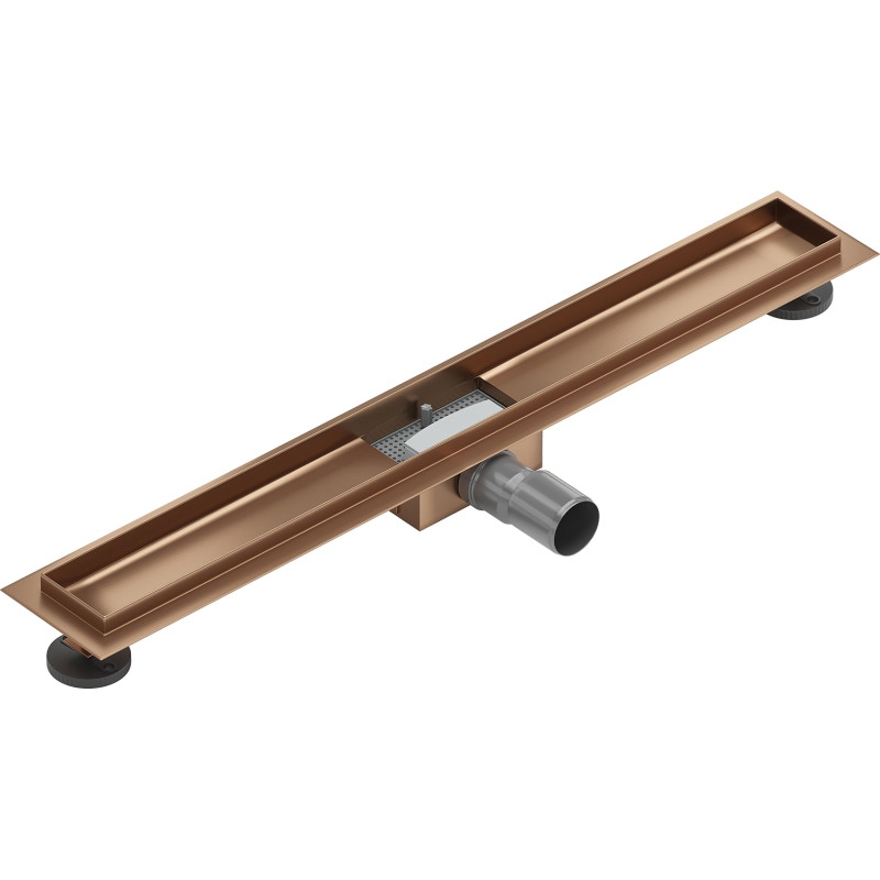 Mexen Flat 70 cm pikkune lineaarse äravoolu korpus, harjatud vask - 1C15070