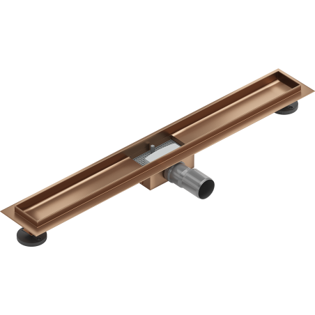 Mexen Flat 70 cm pikkune lineaarse äravoolu korpus, harjatud vask - 1C15070