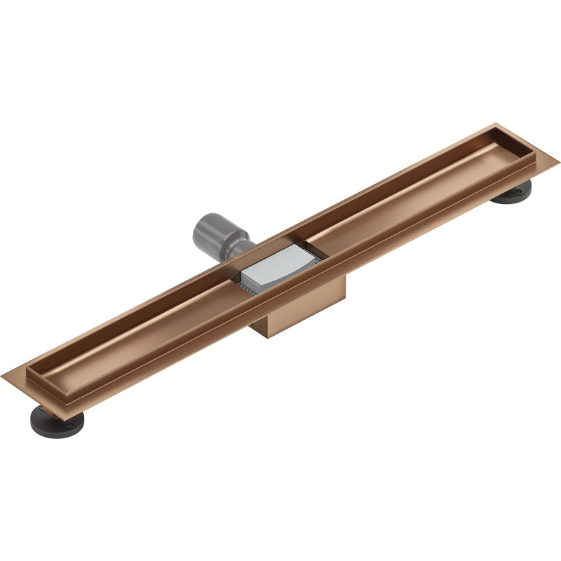 Mexen Flat 70 cm pikkune lineaarse äravoolu korpus, harjatud vask - 1C15070