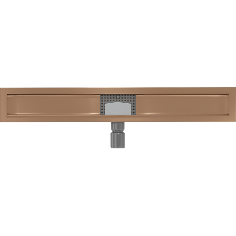 Mexen Flat linear drain body 80 cm, brushed copper - 1C15080