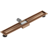Mexen Flat linear drain body 80 cm, brushed copper - 1C15080