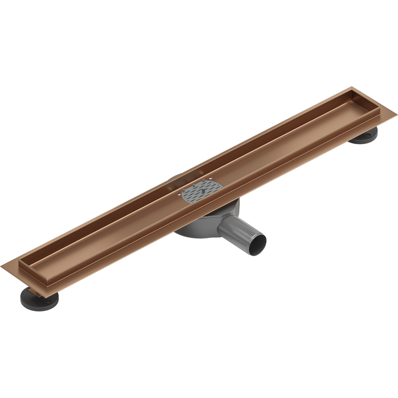 Mexen Flat 360° Rotierender Körper für Linienablauf 60 cm, gebürstetes Kupfer - 1C40060