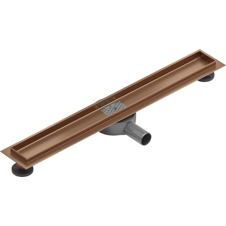 Mexen Flat 360° rotējošs lineārā noteces korpuss 60 cm, matēts varš - 1C40060