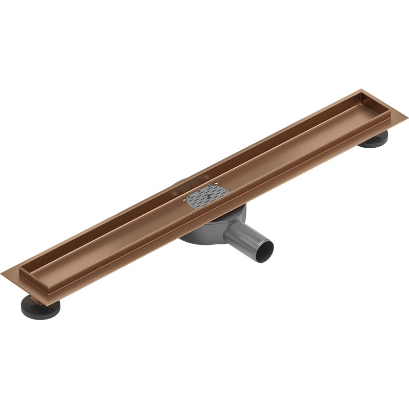 Mexen Flat 360° pöörlev lineaarse äravoolu korpus 70 cm, harjatud vask - 1C40070