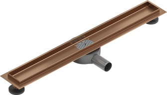 Mexen Flat 360° cuerpo para desagüe lineal giratorio 70 cm, cobre cepillado - 1C40070