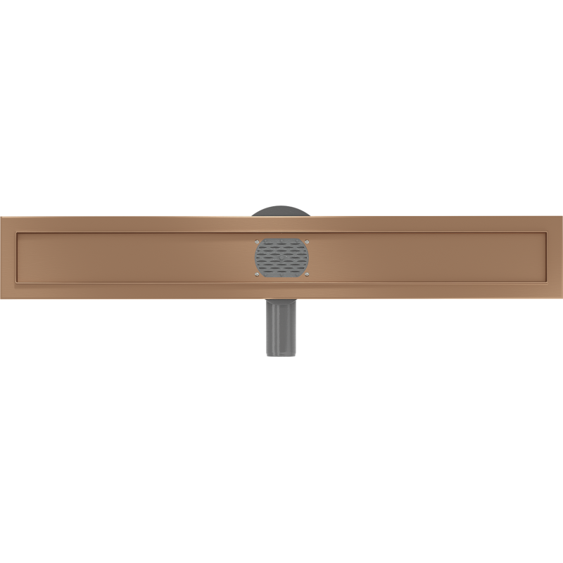Mexen Flat 360° Rotating Linear Drain Body 70 cm, Brushed Copper - 1C40070