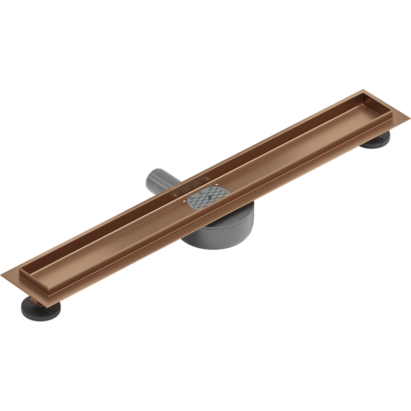 Mexen Flat 360° corpo para ralo linear giratório 70 cm, cobre escovado - 1C40070