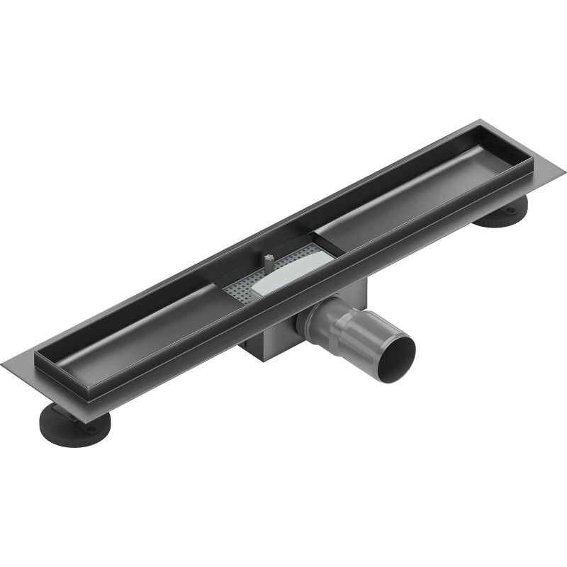 Mexen Flat cuerpo para desagüe lineal 50 cm, gris arma cepillado - 1E15050
