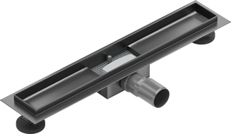 Mexen Flat corps pour canalisation linéaire 50 cm, gris acier brossé - 1E15050