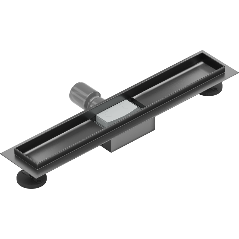 Mexen Flat korpus do odpływu liniowego 50 cm, gun gray szczotkowany - 1E15050