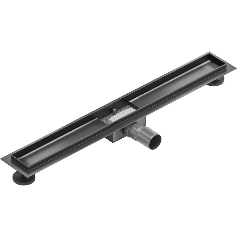 Mexen Flat linear drain body 70 cm, gun gray brushed - 1E15070