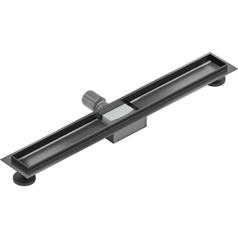 Mexen Flat linear drain body 70 cm, gun gray brushed - 1E15070
